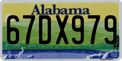 AL license plate 67DX979