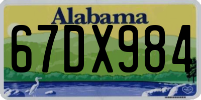 AL license plate 67DX984