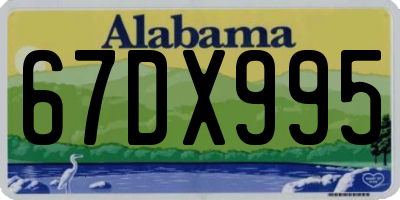 AL license plate 67DX995