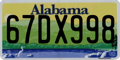 AL license plate 67DX998