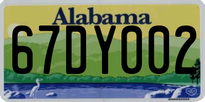 AL license plate 67DY002