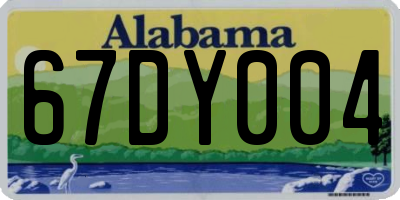 AL license plate 67DY004