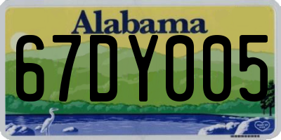 AL license plate 67DY005