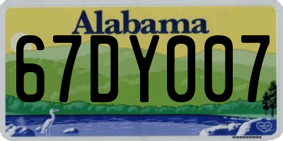 AL license plate 67DY007