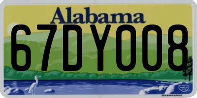 AL license plate 67DY008