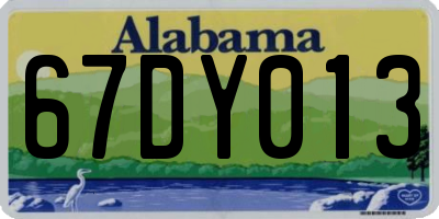 AL license plate 67DY013