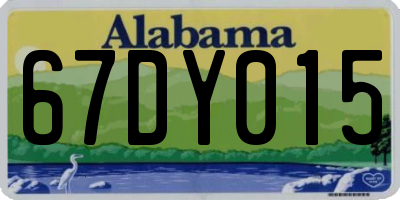 AL license plate 67DY015