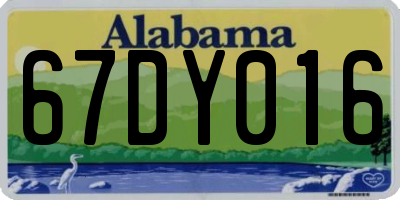 AL license plate 67DY016