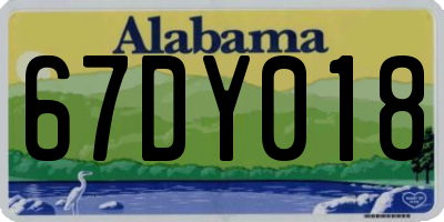 AL license plate 67DY018