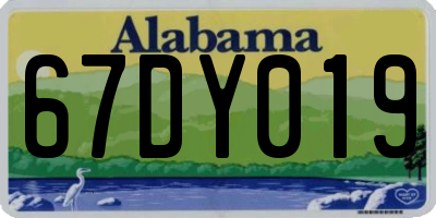 AL license plate 67DY019