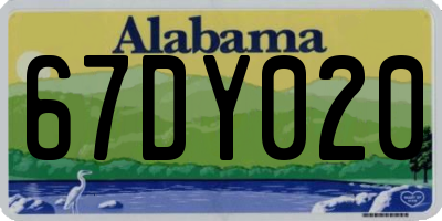 AL license plate 67DY020