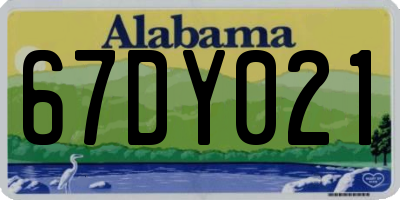 AL license plate 67DY021