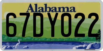 AL license plate 67DY022