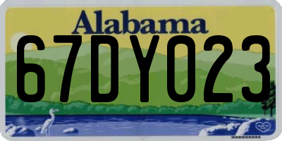 AL license plate 67DY023