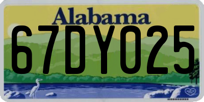 AL license plate 67DY025