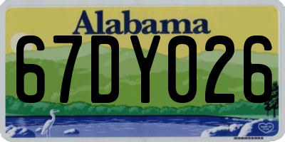 AL license plate 67DY026