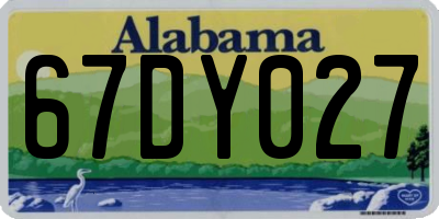 AL license plate 67DY027