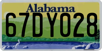 AL license plate 67DY028