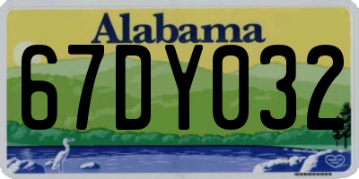 AL license plate 67DY032