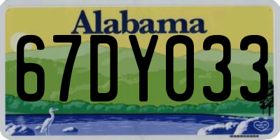 AL license plate 67DY033