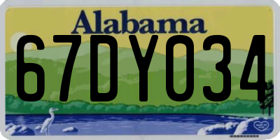 AL license plate 67DY034