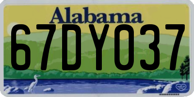 AL license plate 67DY037