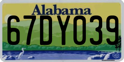 AL license plate 67DY039