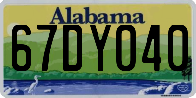 AL license plate 67DY040