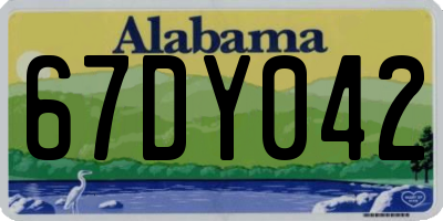 AL license plate 67DY042