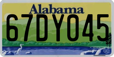 AL license plate 67DY045