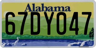 AL license plate 67DY047