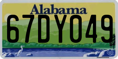 AL license plate 67DY049