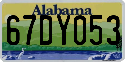 AL license plate 67DY053