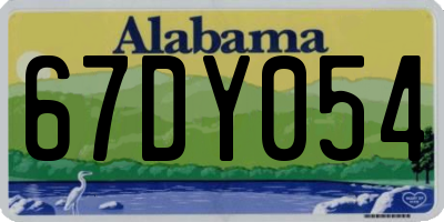 AL license plate 67DY054