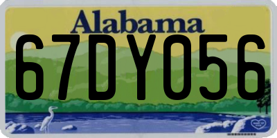 AL license plate 67DY056