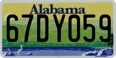 AL license plate 67DY059