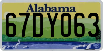 AL license plate 67DY063