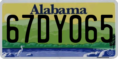 AL license plate 67DY065