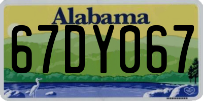 AL license plate 67DY067