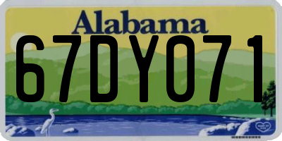 AL license plate 67DY071