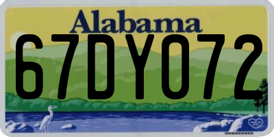 AL license plate 67DY072