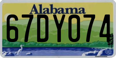 AL license plate 67DY074