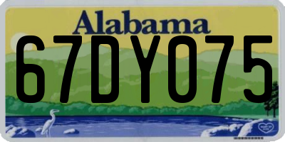 AL license plate 67DY075