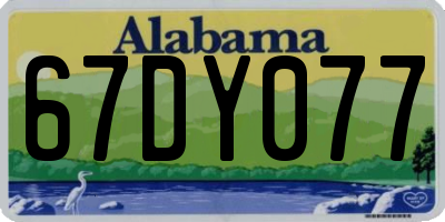 AL license plate 67DY077