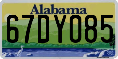 AL license plate 67DY085