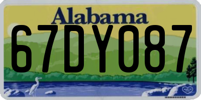 AL license plate 67DY087