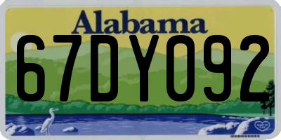 AL license plate 67DY092