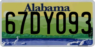 AL license plate 67DY093