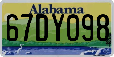 AL license plate 67DY098