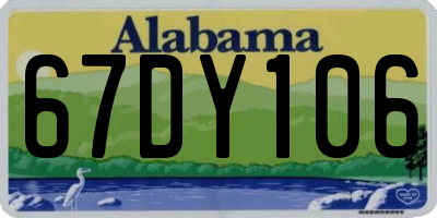 AL license plate 67DY106